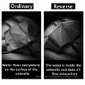 Xiaomi LED Automatic Windproof Umbrella With Reflective Stripe Reverse Light Umbrella Three Folding Inverted 10 Ribs Umbrellas